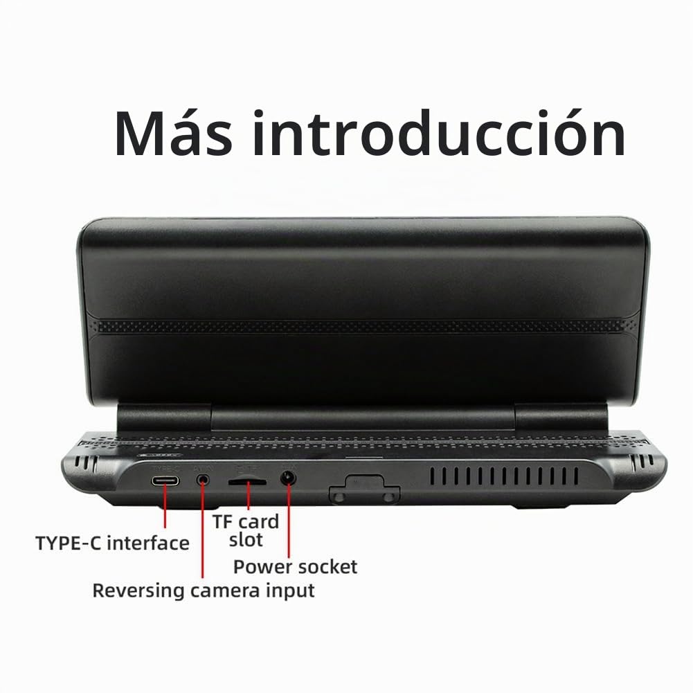 Pantalla abatible portátil ajustable para coche, de 6.86 pulgadas, inalámbrica, CarPlay, Android, pantalla de navegación táctil, fácil de instalar