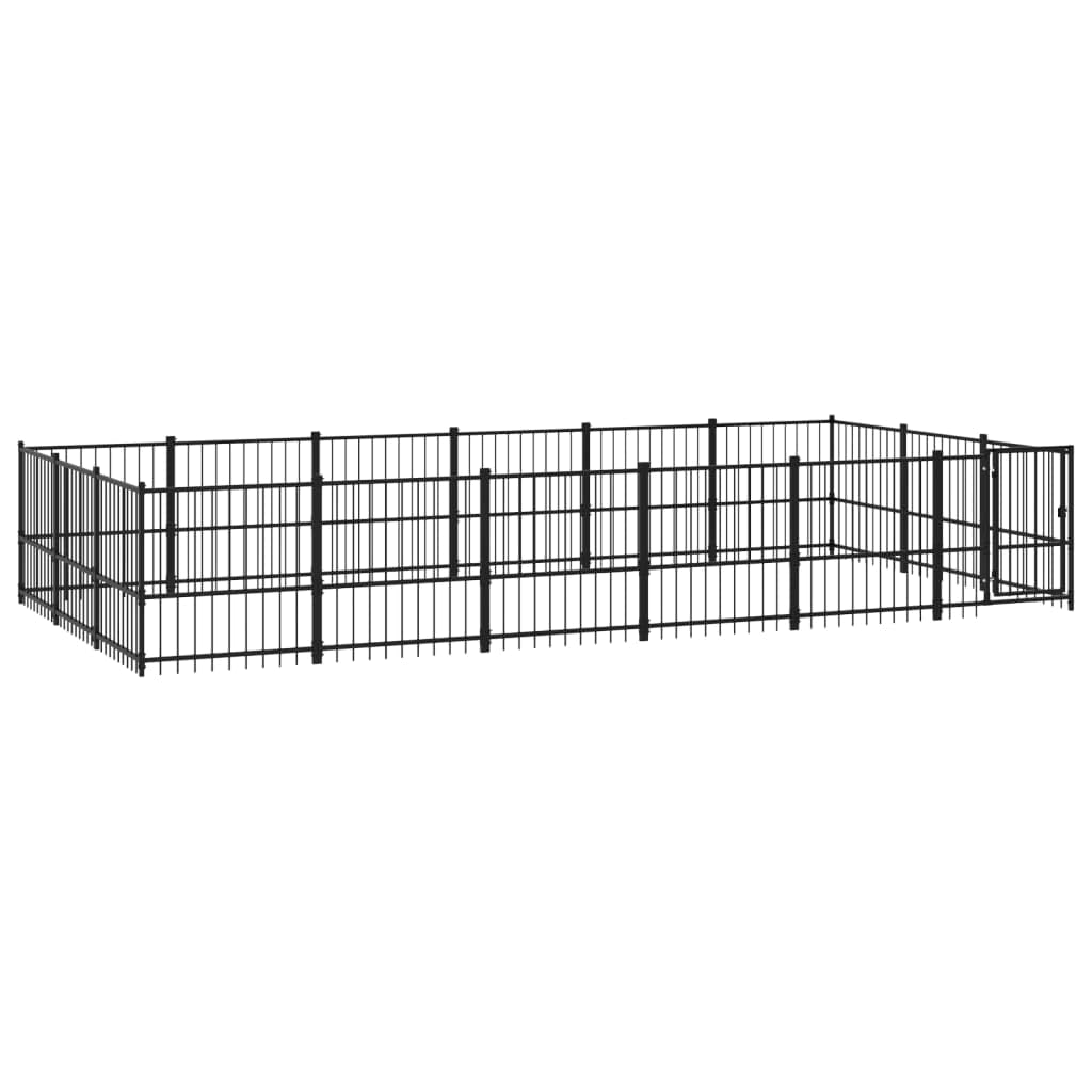 Forniture per cani Cuccia per cani da esterno in acciaio 16,94 m Animali e forniture per animali domestici