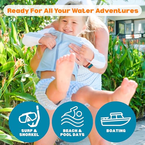 Image of SwimZip Boys' Long Sleeve Rash Guard & Swim Shorts Set - UPF 50+ Sun Protection