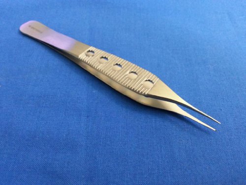 PREMIUM HIGH GRADE ADSON TISSUE FORCEPS 1X2 TEETH 4.75" MICRO POINT WITH FENESTRATED HANDLE (HTI BRAND)