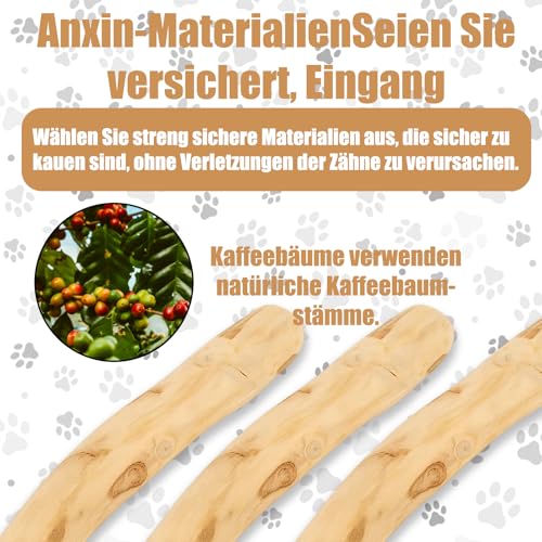 JcvPot 4 Kaffeeholz Für Hunde, Natürliches Kauholz Für Welpen Und Erwachsene Hunde, Kauspielzeug Zur Zahnreinigung Und Stressabbau, 14cm Länge, 1.8-2cm Durchmesser