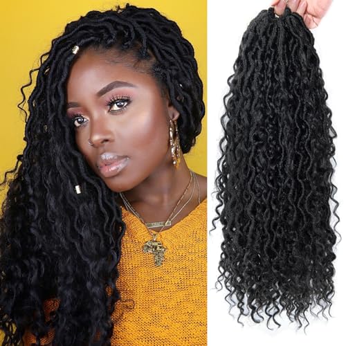 8Packs Goddess Locs Crochet Hair 18Inch Crochet...