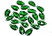 Eimass® Strasssteine / Glitzersteine, Tropfenform, zum Aufnähen- oder Aufkleben, flache Rückseite, für Kostüme, 50 Stück., smaragdgrün, 11 x 18 mm