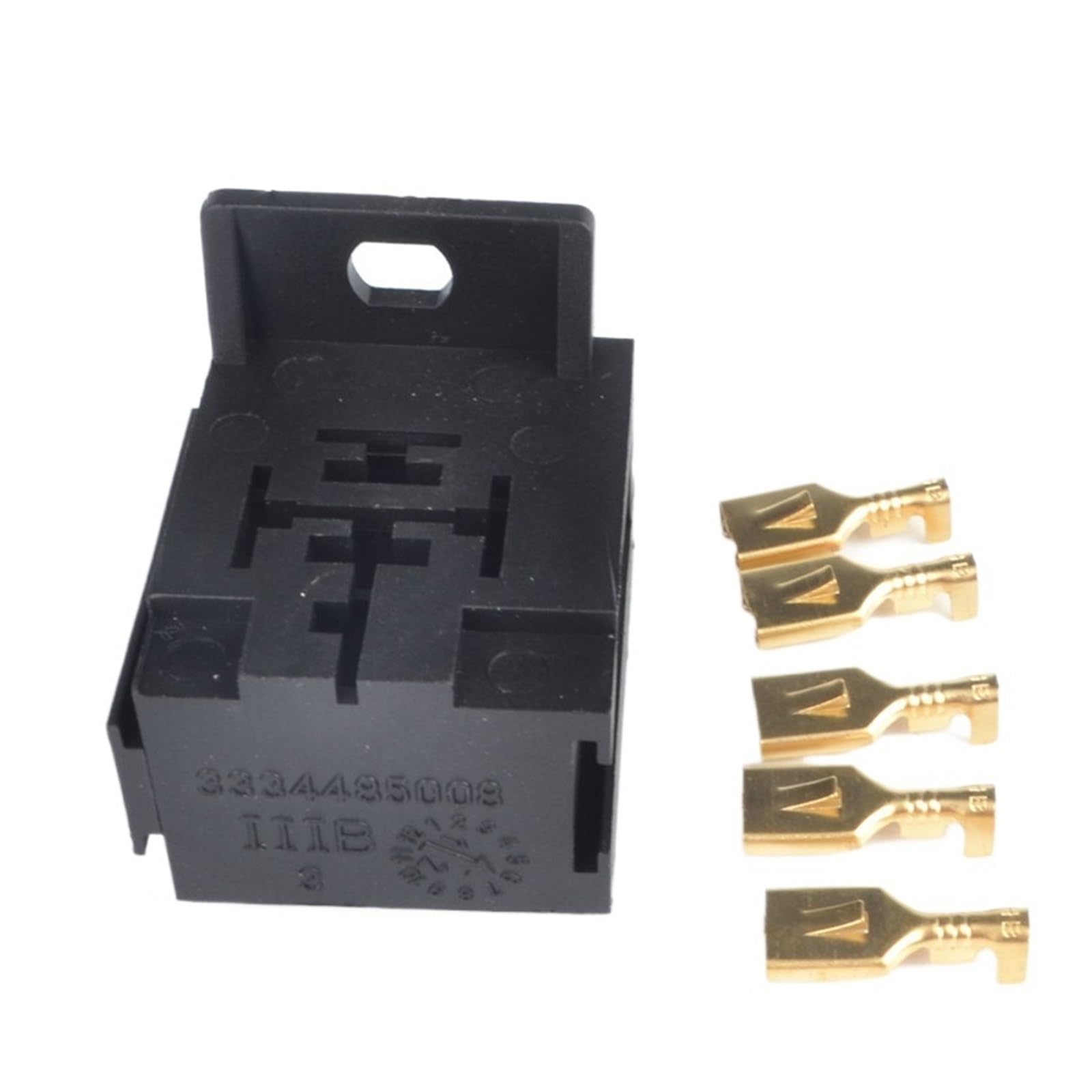 Soporte de relé automotriz de 5 pines con terminales de cobre de 6.3mm para coche 7