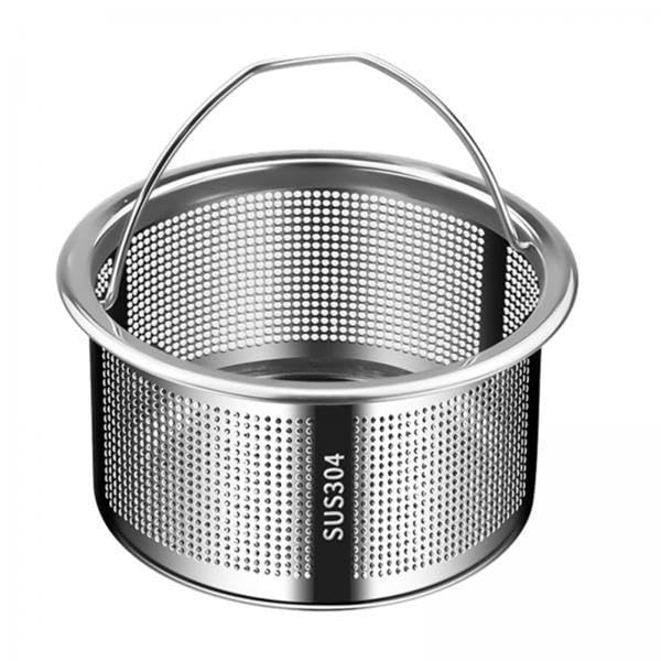 2xKitchen Sink Strainer Drain Strainer with Handle for RV Restaurant Household 304 Steel Height 4cm-image-18