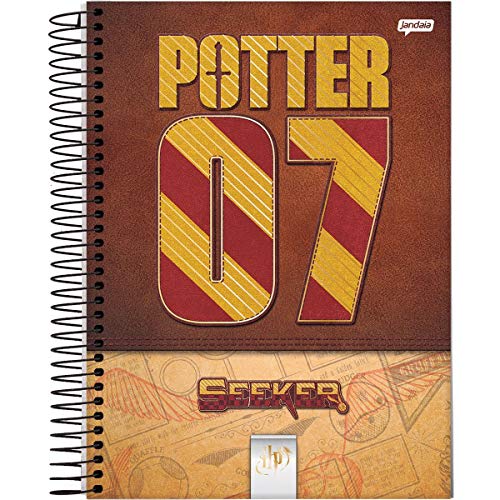 Caderno de 10 Matérias Capa Dura, Harry Potter, Jandaia, 63600, 27.5x24.5cm, 4 Unidades