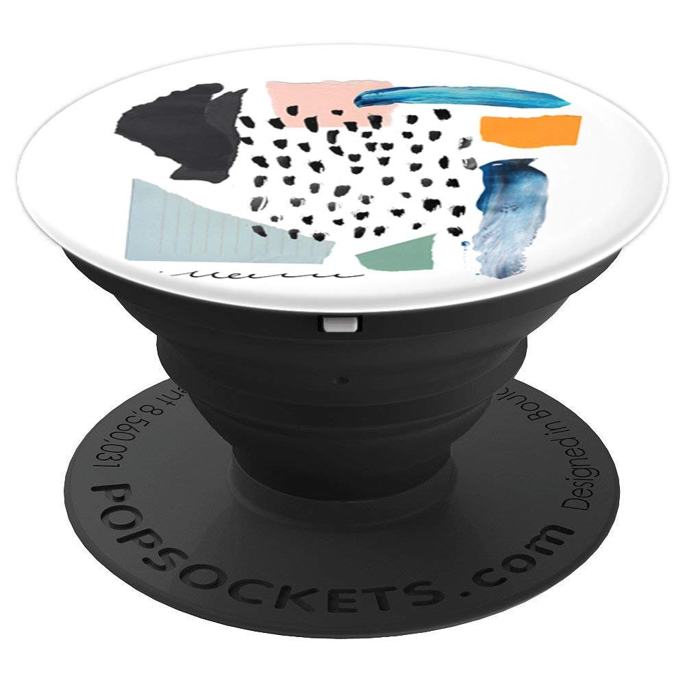 Artsy Brush Stroke Mid-Century Abstract Art Pattern PopSockets PopGrip: Swappable Grip for Phones & Tablets
