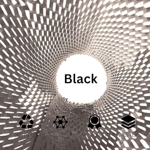 Honeycomb Packing Paper, Black, 15 Inches x 10 Metres Roll Black by tinydabba - 2