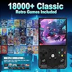 R36MAX Handheld Game Console,4.0 Inch IPS Screen Linux System with 64GB TF Card,Retro Gaming Console Built in 18000+ Games,Portable Handheld Video Games for Adults,4000mAh Battery (Black) - Image 2