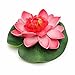 Produktbild Kentop Schwimmend lotusblüte Wassergras Kunststoff Simulation Wasserpflanzen Seerose deko Nymphaea Simulation Wasserpflanzen (Rose Rot)