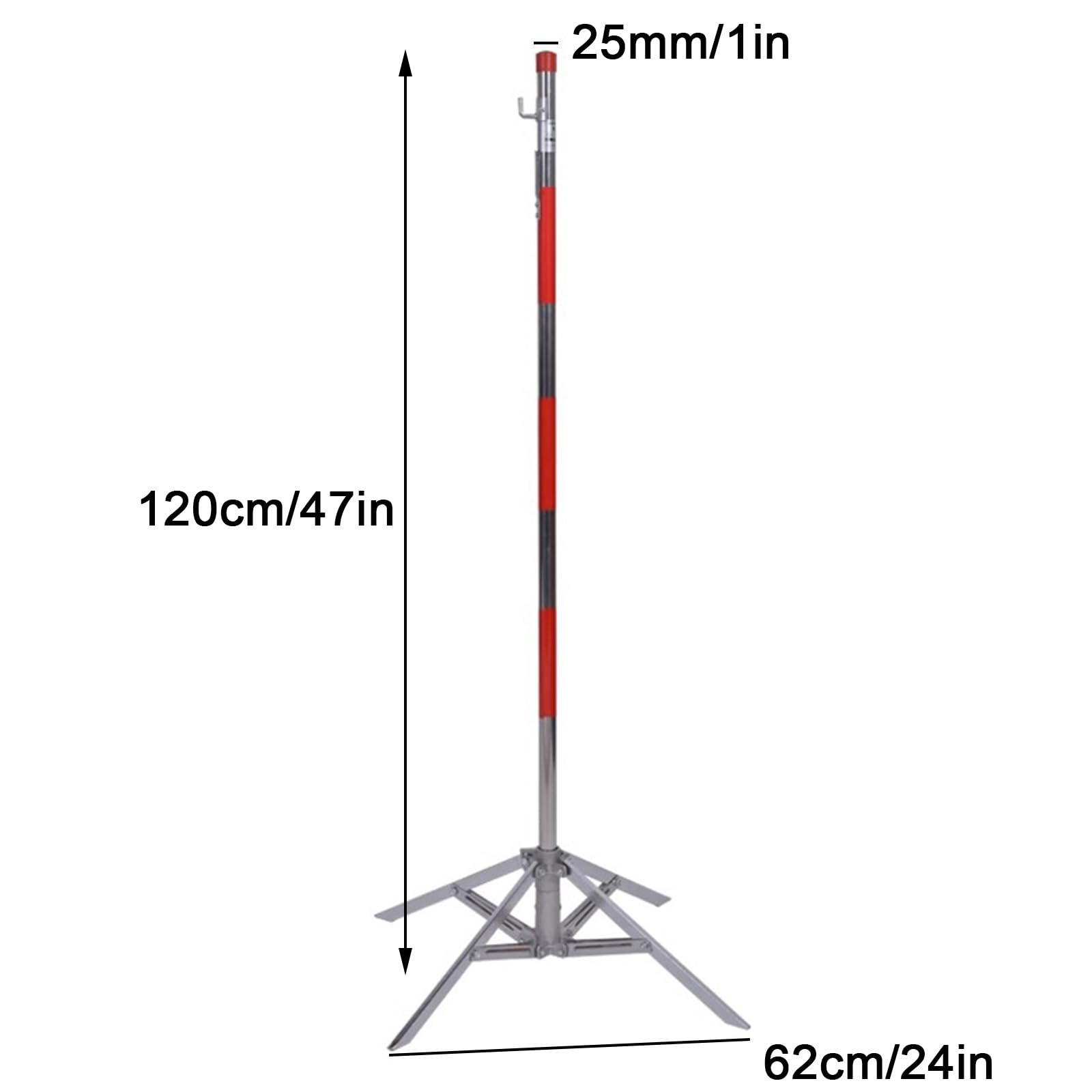 Cone de Chantier, Poteau de Signalisation, Filet de Clôture et Ruban de Signalisation Pouvant Être Accrochés, Support Pliable, pour Parkings et Sécurité Routière (2 Pièces)