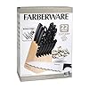 Farberware-22-Piece-Triple-Rivet-Rust-Resistant-Wave-Edge-High-Carbon-Stainless-Steel-Knife-Block-Set-BeechwoodBlack Farberware 22-Piece Triple Rivet Rust-Resistant Wave Edge High-Carbon Stainless Steel Knife Block Set, Beechwood/Black