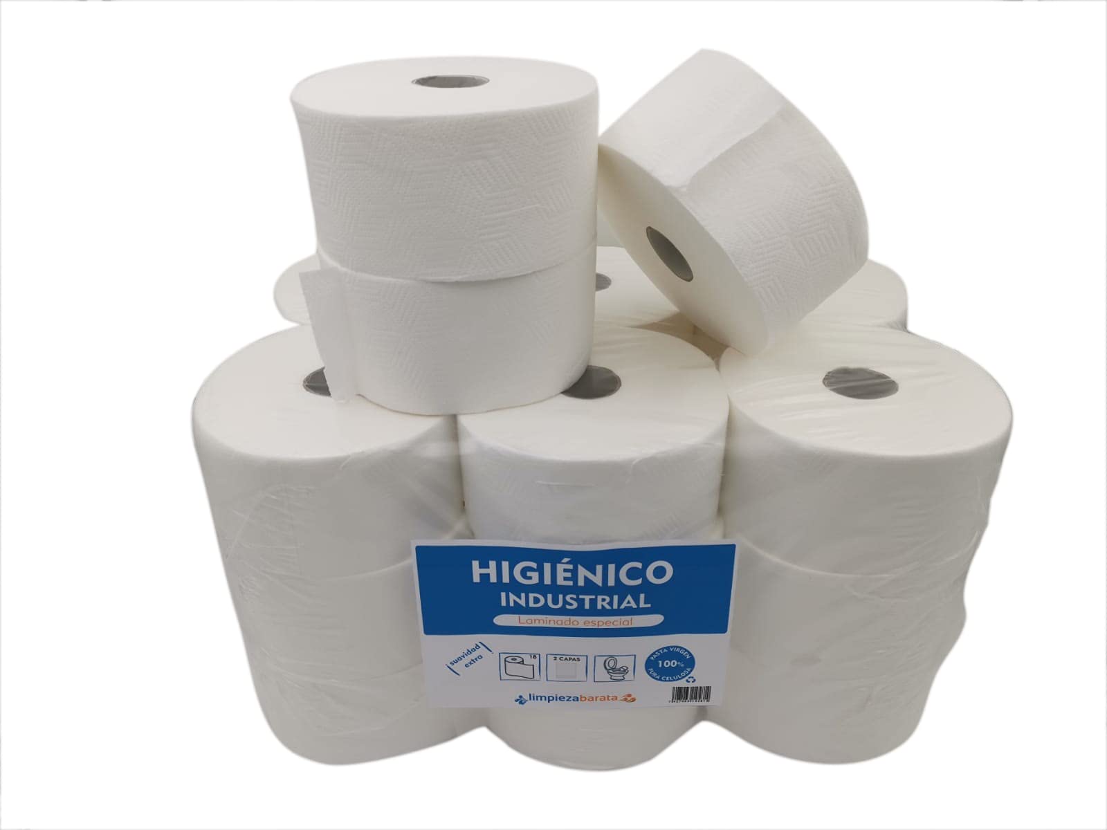 Papel Higienico Industrial Pasta Laminado Pack 18 Unidades