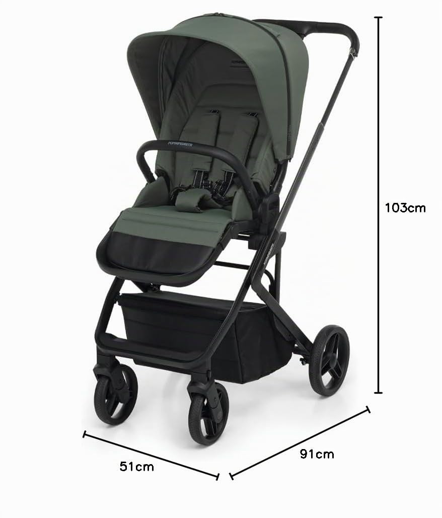 Foppapedretti Tictoc Duo poussette+nacelle, Olive