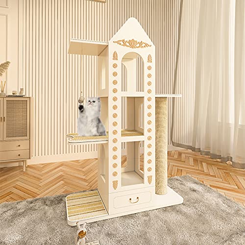 Lettino Tiragraffi Per Gatti In Sisal E Legno - Antiscivolo, Portatile, Per Riposo E Gioco - Foto 13