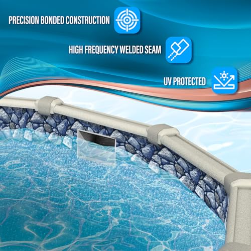 image for Shop Square 24 Foot Round Pool Liner for 48 and 52 Inch Above Ground S