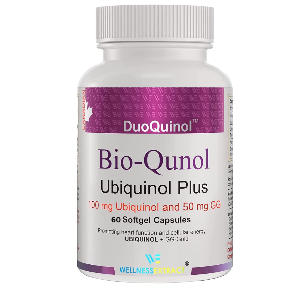 Bio Qunol 100mg Ubiquinol (CoQ10) Supplement with 50mg GG gold