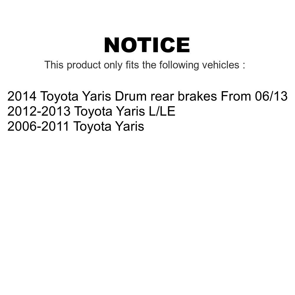 Transit Auto - Front Rear Ceramic Brake Pads And Drum Shoes Kit For Toyota Yaris KTN-100023