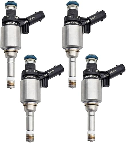 06H906036G 4 inyectores de combustible compatibles con Audi A3 A4 A5 A6 Q3 Q5 TT Volkswagen CC EOS GTI Tiguan Passat Jetta, L4 2.0L 2008-2018