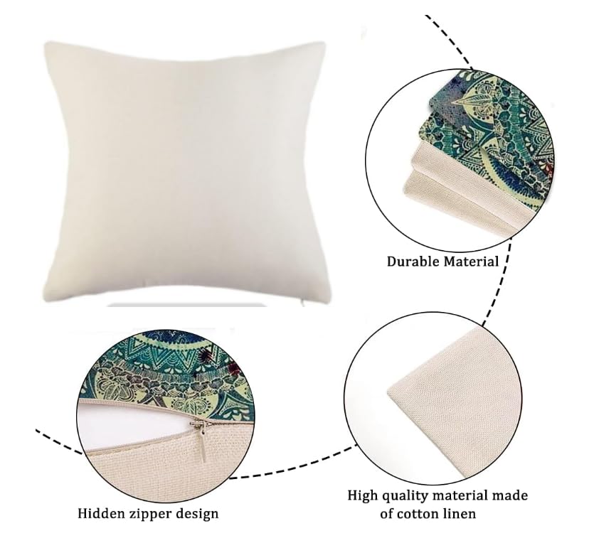 Kinde Cuscini per Divano Bianco Blu Cuscino 45x45 Morbido