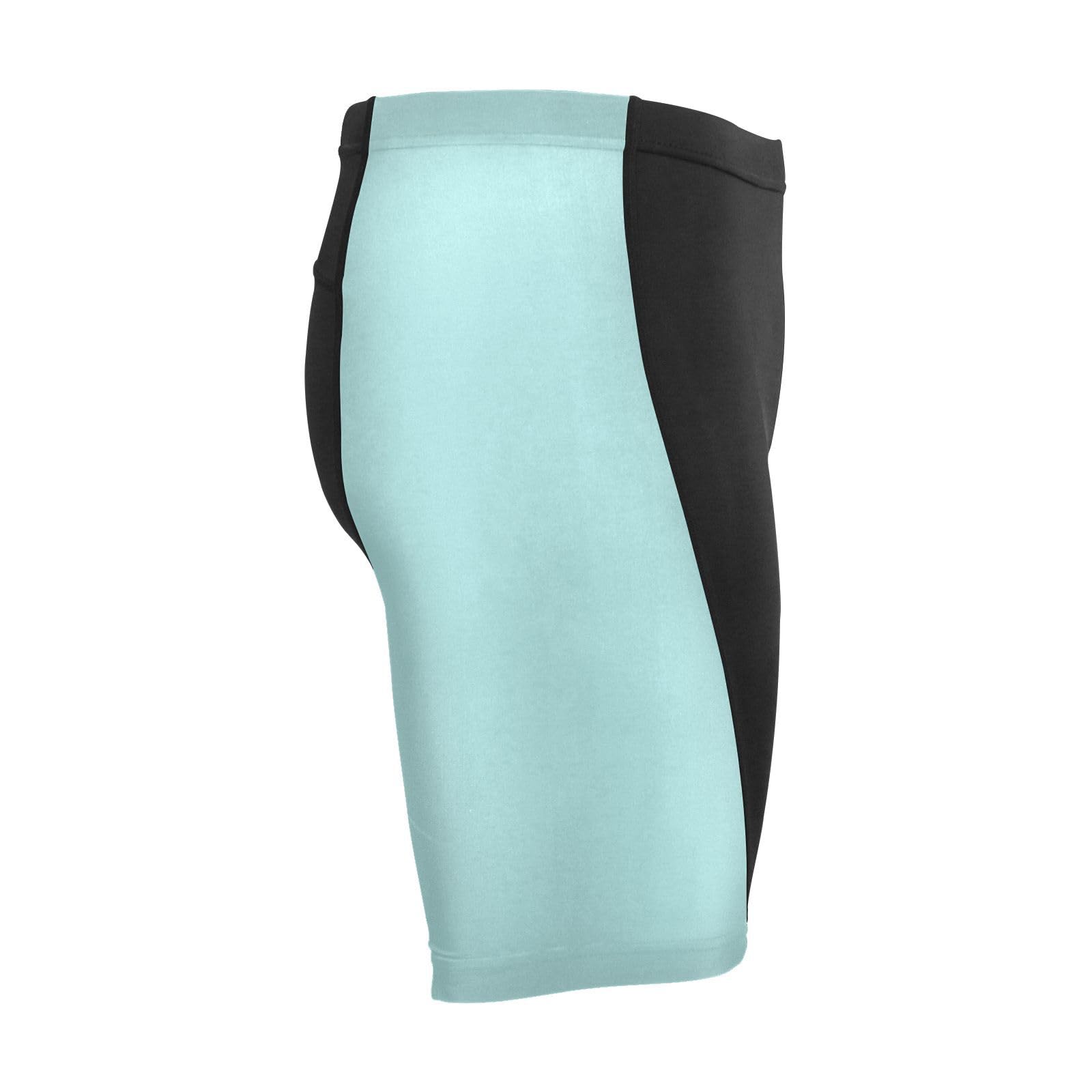 Men's Padded Bicycle Short, Cycling Shorts, Breathable, Moisture-Absorbent and Sweat-Wicking Pale Turquoise Blue