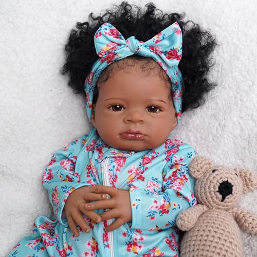Muñeca Reborn Terabithia 19" Realista Bebé Afroamericana miniatura 3