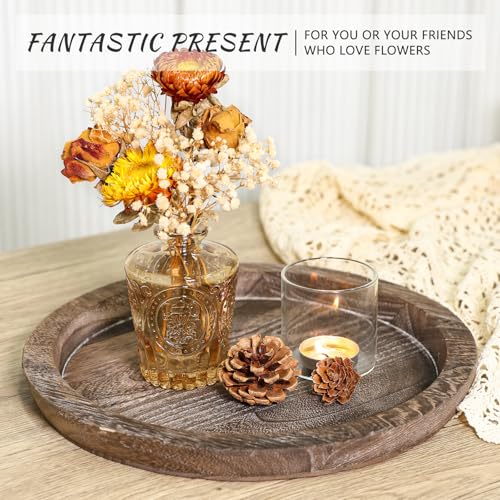 image for SUPMIND Glass Bud Vase Set of 5, Gold Amber Small Flower Vases for Cen