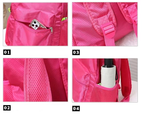 Mochila ligera negra impermeable 30L para senderismo miniatura 4