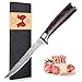 UniqueFire - Cuchillo para deshuesar profesional, cuchillo de red de sole, acero al carbono inoxidable, 16,5 cm, con mango ergonómico con caja de regalo