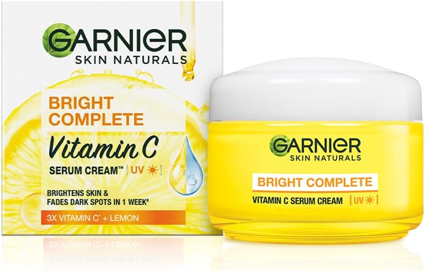 Skin Naturals Bright Complete Vitamin C Serum UV Cream Vitamin C Day Cream for Sun Protection and Skin Brightening - Suitable For all Skin Types, 45g
