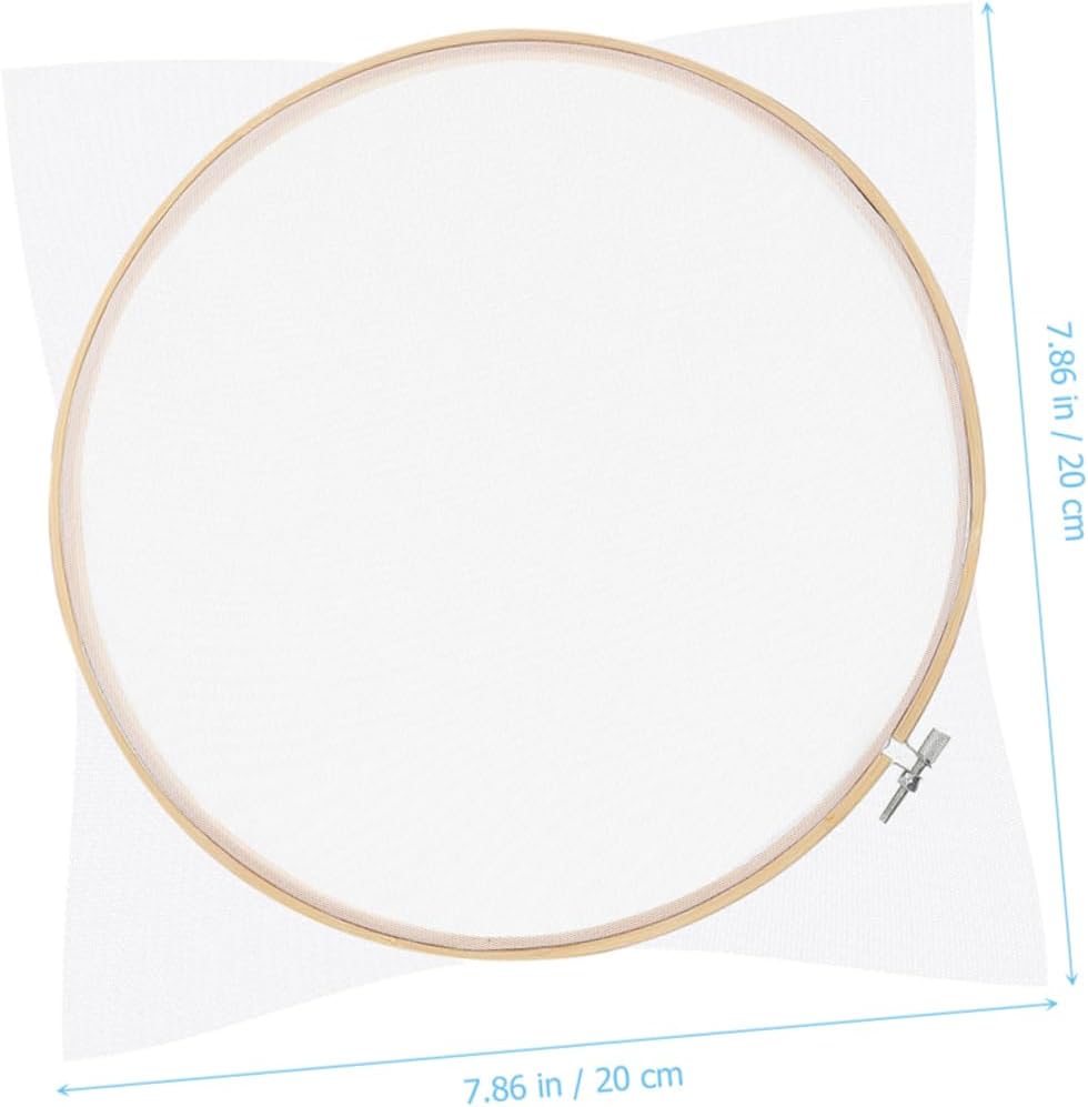 HOMOCONO 2pcs Round Paper Craft Frame for DIY Handmade Papermaking Wooden Frame Mesh Screen