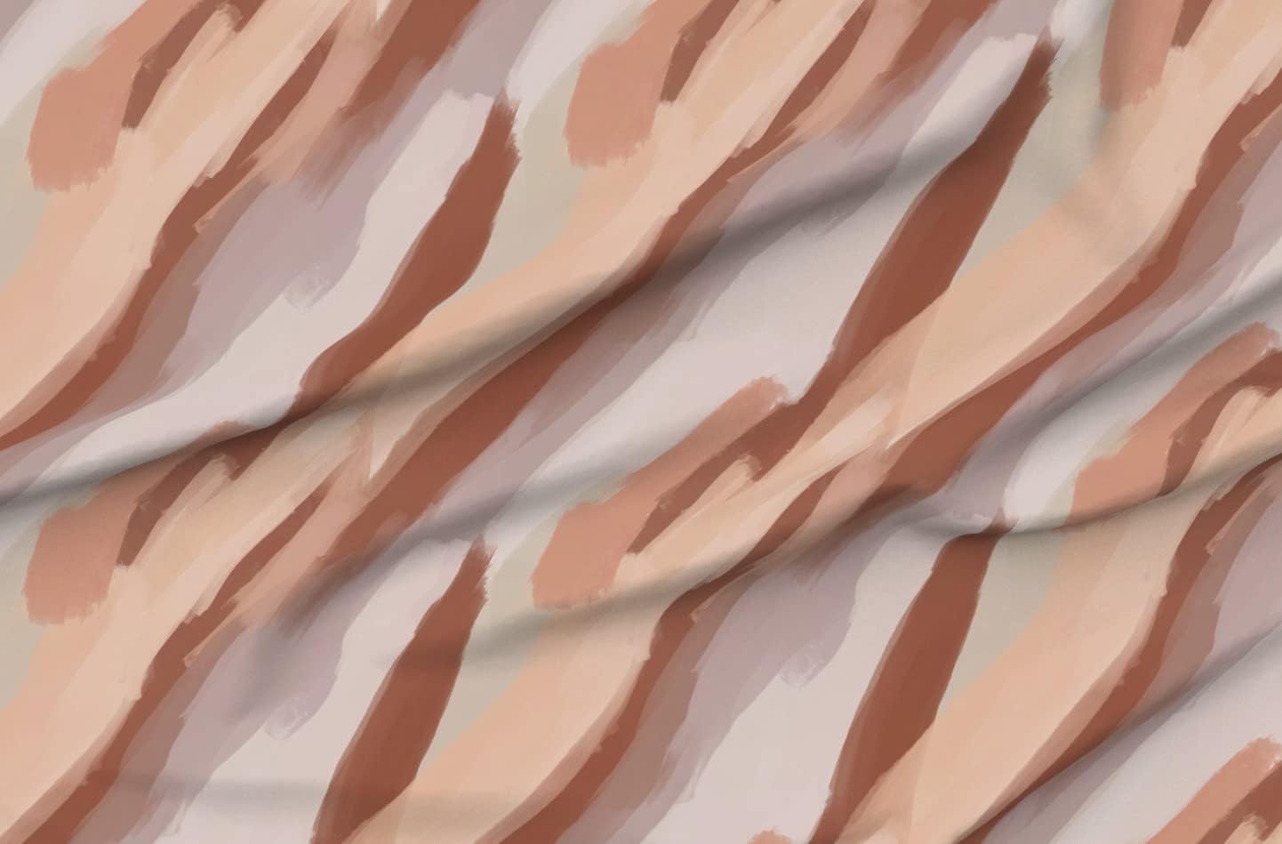 Spoonflower Fabric - Amorphous Earth Abstract Landscape Peach Paint Taupe Tan Neutral Printed on Minky Fabric by The Yard - Sewing Baby Blankets Quilt Backing Plush