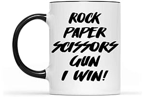Funny Gift Humorous Gift for Game Fans - Rock Paper Scissors Design Coffee Mug