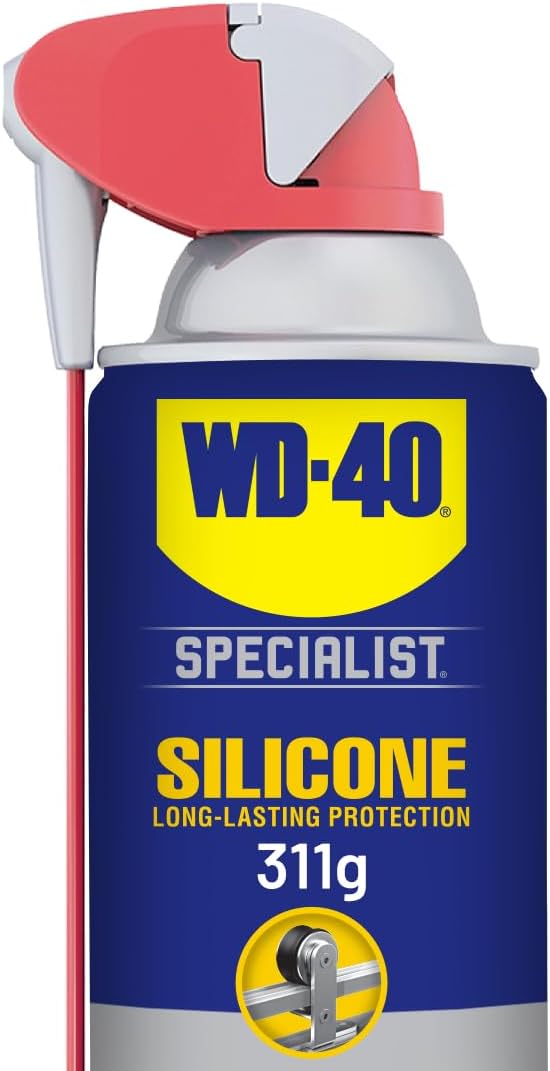 WD-40 Specialist Silicone Lubricant with Smart Straw 311g | Water Resistant, Leaves a Quick-Drying Clear Non-staining Film | 1279 | Single Can