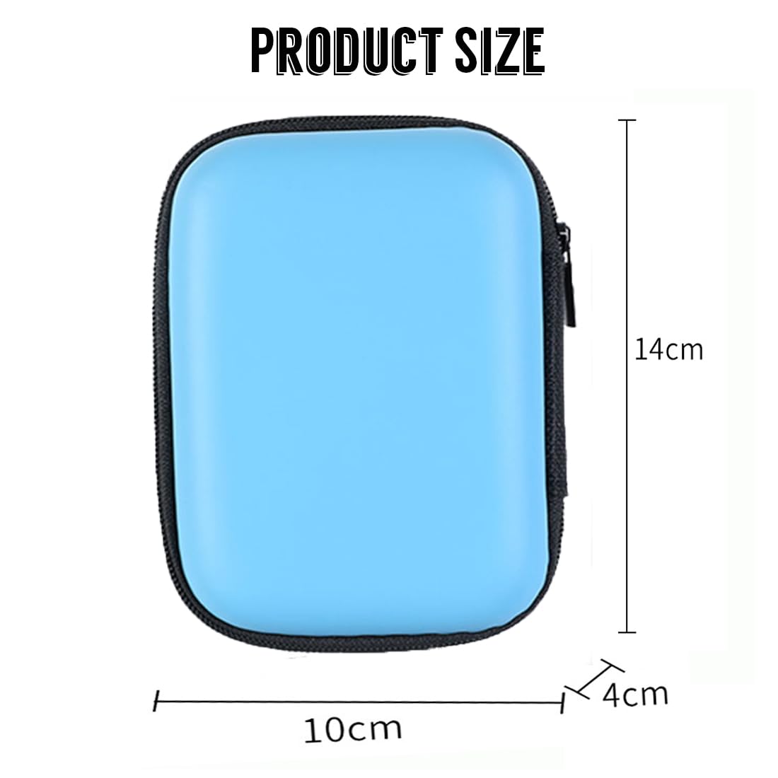 Custodia Hard Disk Esterno 2.5"per SDD HDD Caso, Memoria Esterna Portatile Disco Esterno Protettiva Borsa Antiurto Rigida Cover Case,Custodia Protettiva Antiurto per Accessori elettronici, Blu