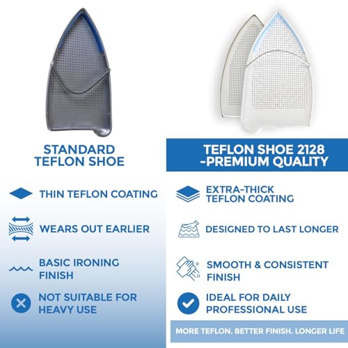 Image of Teflon Ironing Shoe 2128 for Industrial Iron | Non-Stick, Heat-Resistant Cover for Improved Ironing Performance | Protects Delicate Fabrics, Reduces Scorching & Shine | Durable and Easy to Attach