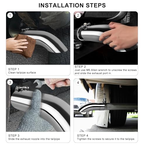 Image of 2.25 inchInlet Turn Down Exhaust Tip, 2.25 inch Outlet 9 inch Length Polished