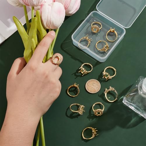 Bagues à 4 griffes réglables dorées, le cadeau idéal pour les passionnés de création de bijoux - 5
