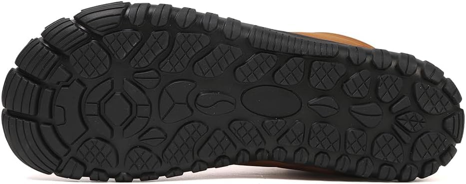 Image of Winter Footwear Barefoot Shoes Women Men Zero Drop Barefoot Hiking Boots Slip On Warm Waterproof Snow Boot Minimalist Wide Toe Ankle Booties Five Finger Hike Shoes Outdoor