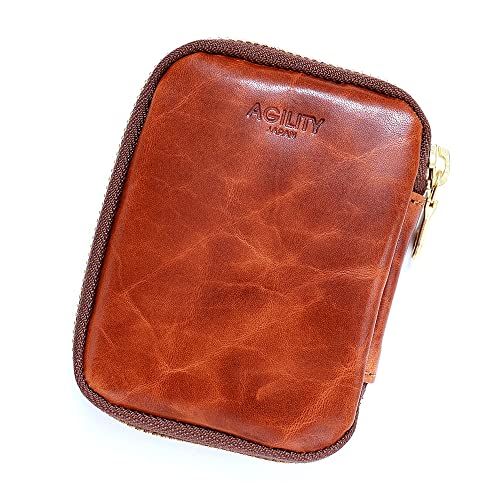 アジリティアッファ(AGILITY affa)『ドゥーブル』スマートキーケース 2個収納 キーケース キーポーチ カードキー 免許証 財布 本革 コンパクトメンズ レディース