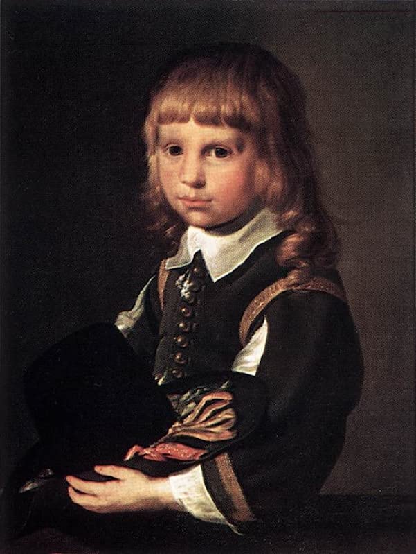 Tableau Pieter Codde portrait d'un enfant pour decoration murale salon 60x90cm