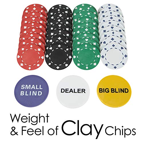 Trademark Poker Card Suits Poker Chip Set - 500 Pieces Of 11.5-Gram Composite Gambling Chips - Aluminum Case, 2 Decks Of Cards, Dealer & Blind Buttons, Multicolor #TOP3