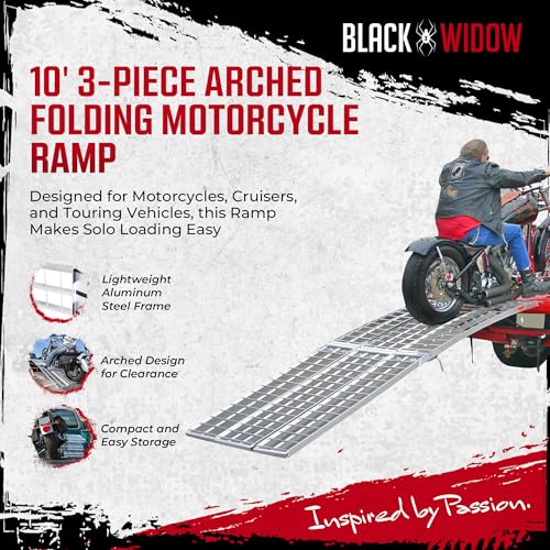 Rampas plegables aluminio para motos 10 pies miniatura 2