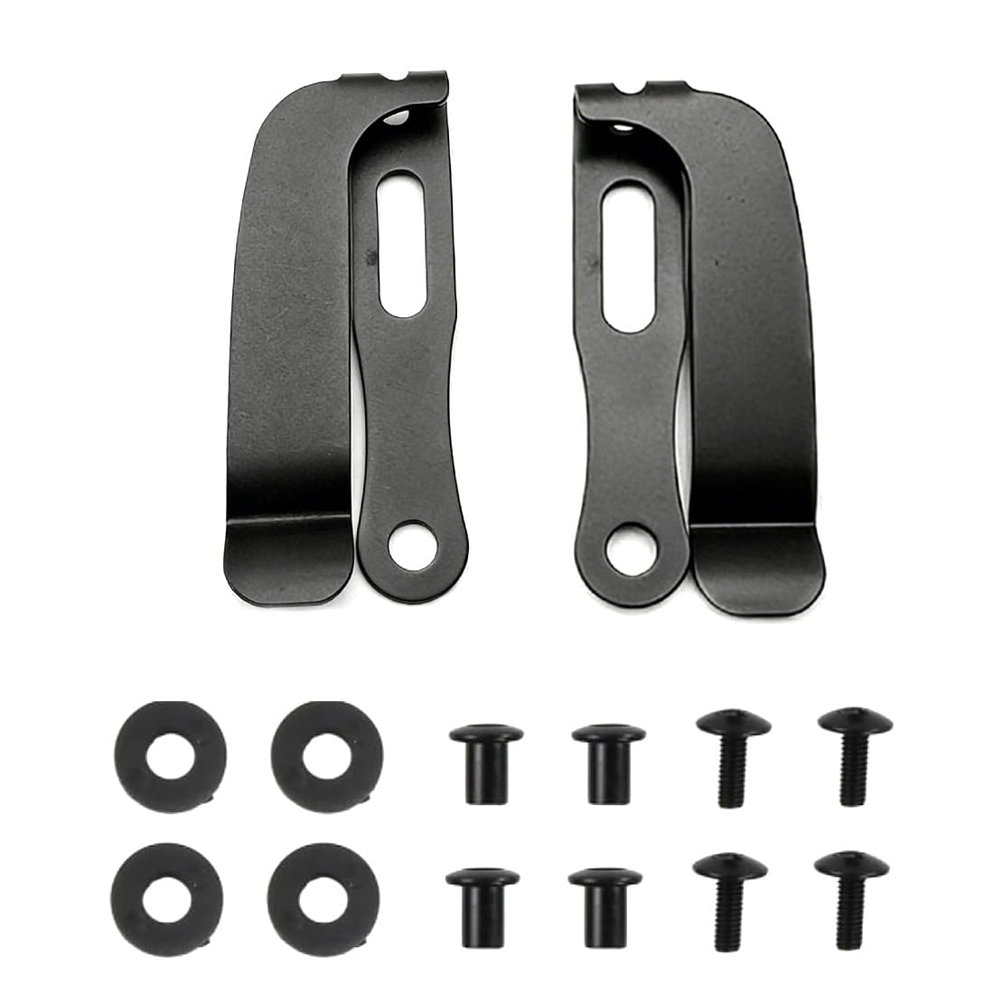 Clips Kydex para Funda de Cuchillo 2 Unidades – Extracción Rápida Ambidiestro para Acceso Táctico EDC, Sujeción Segura en Cinturón