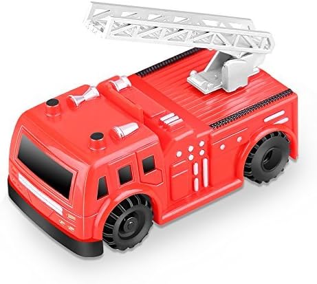 Kaerdun Inductive Train Toy Magic Vehicle Car Follow Drawn Black Line for Kids (Firetruck)