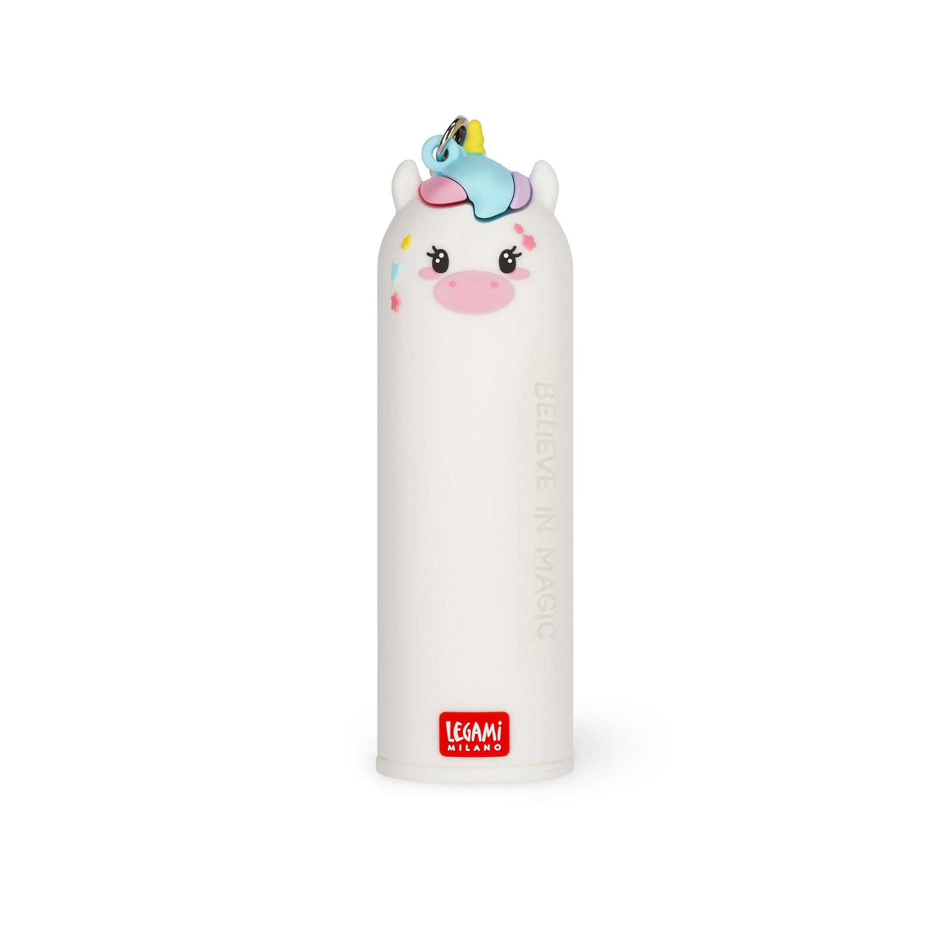 Legami - Portable Charger - My Super Power, Charges 2 Devices Simultaneously, USB Type C Cable Included, Portable Power Bank, Diameter 3.5 cm, Height 11.8 cm, Unicorn