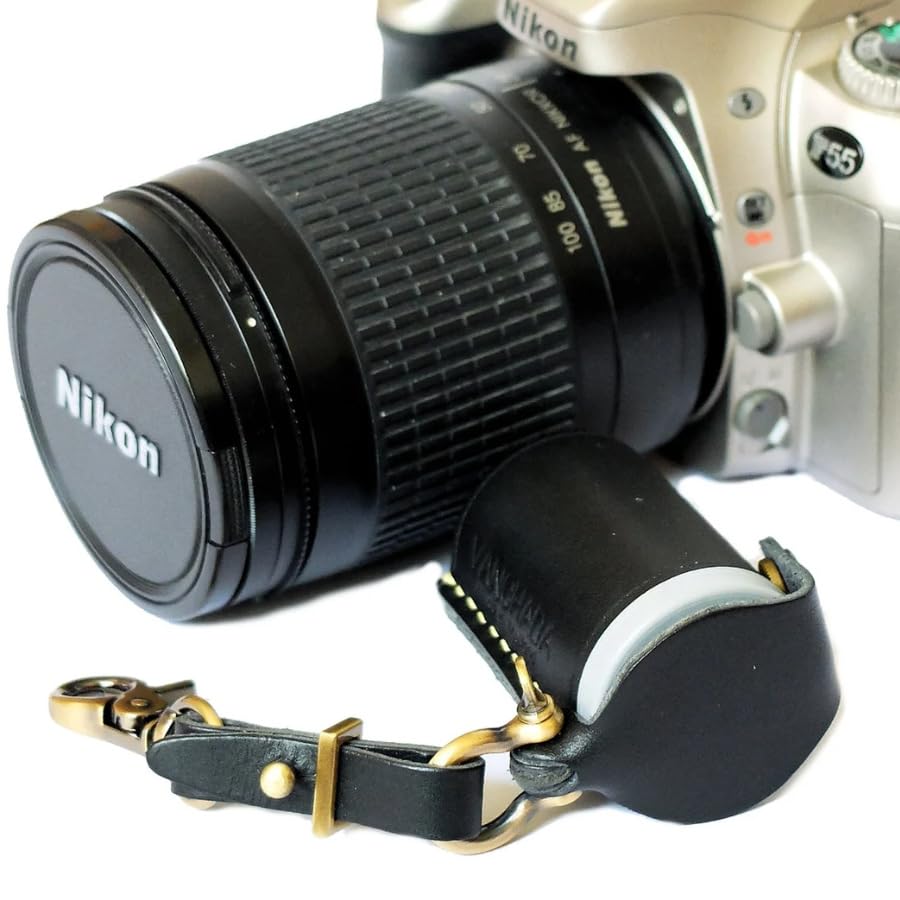 ZVZKC Leather 35mm Film Case Keychain, 35mm Film Holder Film Canisters with Caps for Film Photography & Gifts,H1.96in (Black)