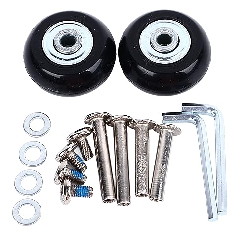 Universal Luggage Wheels Replacement, Swivel Caster Wheels with Bearings, Highly and Wear Resistant, Quiet Design for Peaceful Use Experience (Large)