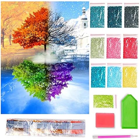 WINAROI 5D Diamond Painting Kits for Adults,Full Drill DIY Diamond Painting by Number Kits,Arts Craft Canvas Supply for Home Wall Decor Adults Beginner and Kids 30 * 40cm Cover
