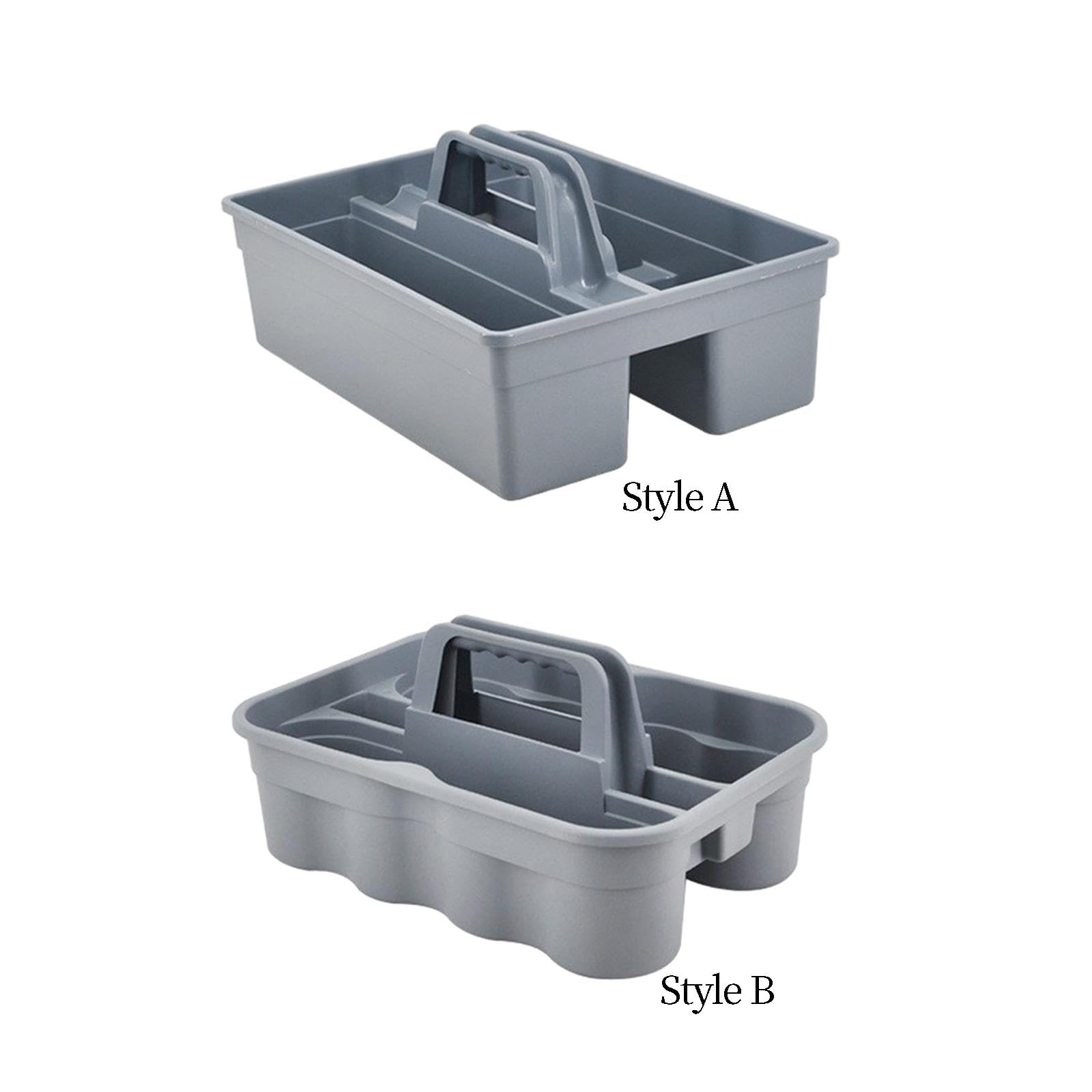 CALANDIS® Portable Pp Cleaning Caddy Basket Tote Organizer Sturdy Grey for Craft Rooms Style A | 1 Cleaning Supplies Organizer 4